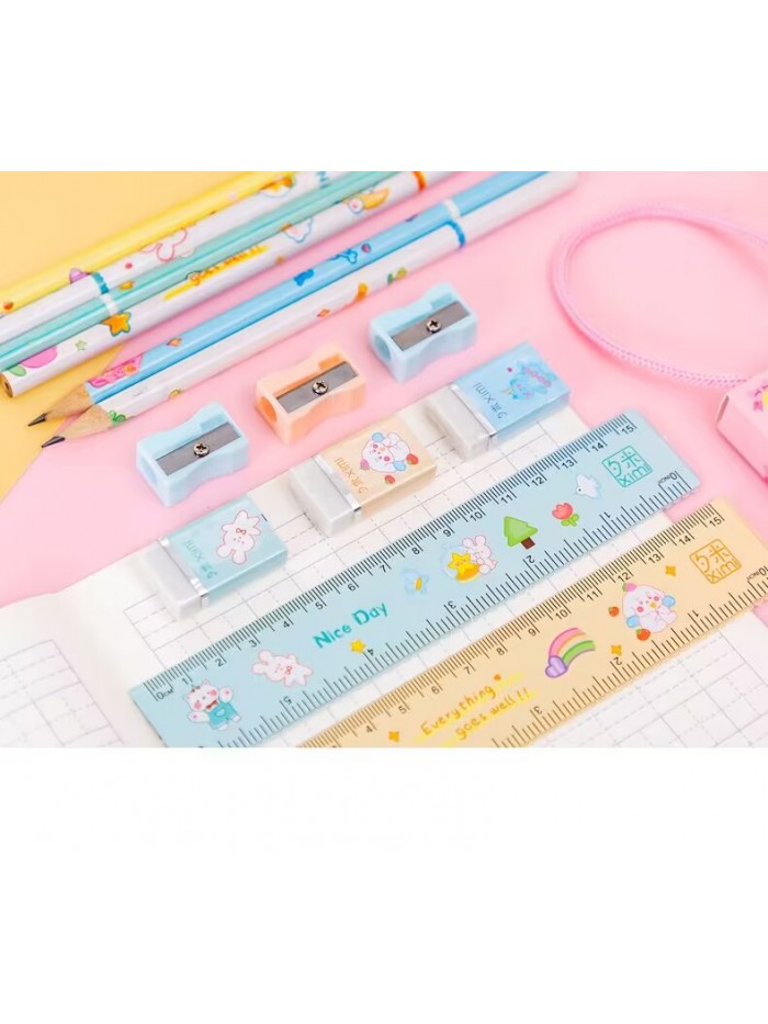 Wholesale Kids Stationery Gift Set Five Piece  Cute Kawaii Set School Supplies Kit